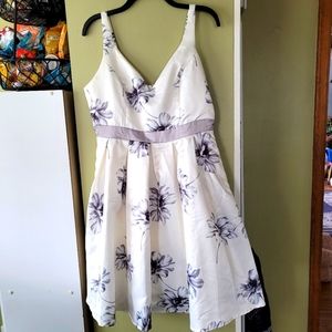 Ivory flowered dress